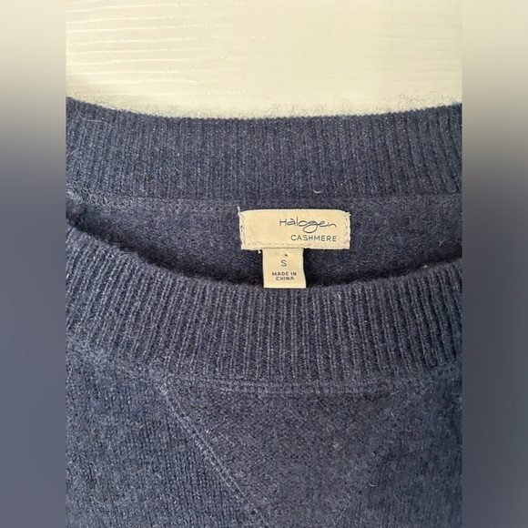 Halogen 100% cashmere blue crew neck sweater size small - Picture 6 of 9